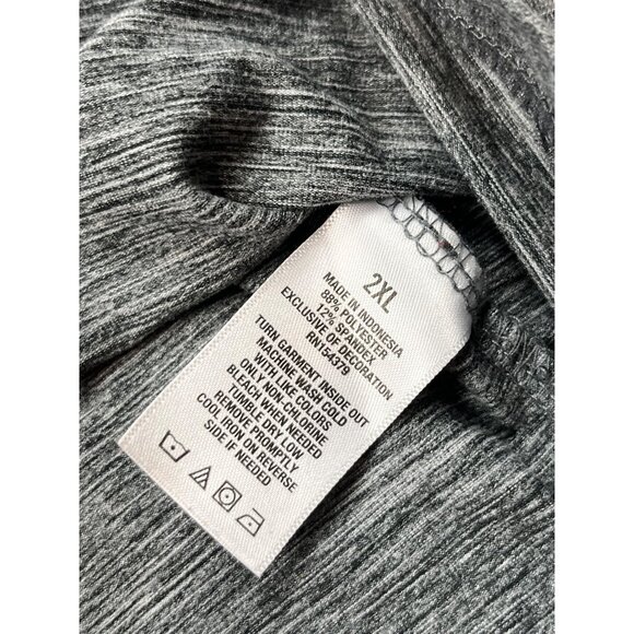 Aeropostale Mens 2XL Gray Heather Stretch Long Sleeve Performance Workout Shirt - Picture 11 of 13